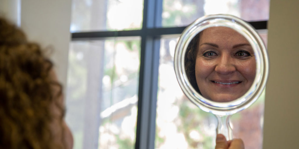 dental veneers patient smiling after procedure