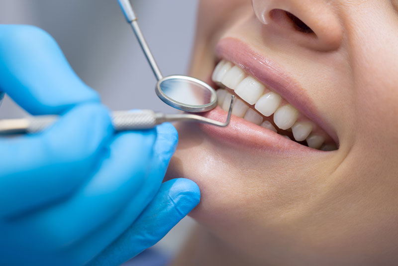 An image of a dental patient getting cosmetic work done.
